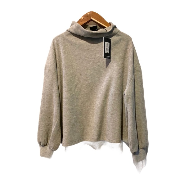 Who What Wear XXL sweater top gray boatneck - Picture 1 of 4